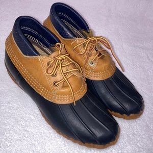 90’s Maine hunting shoe LL Bean moc muck duck slip on low cut rain shoes size 7